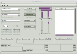 a showcase for GTK+ widgets