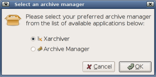 Archive plugin for Thunar file manager