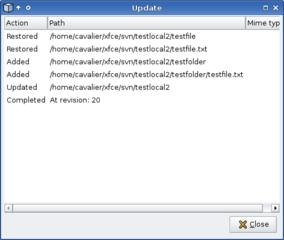 VCS plugin for Thunar file manager