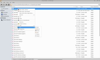 VCS plugin for Thunar file manager