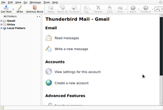 mail/news client with RSS, chat and integrated spam filter support