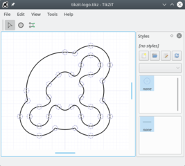 Main view in TikZiT 2.1.6-1.