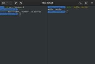 Tilix 1.8.9 on Arch Linux