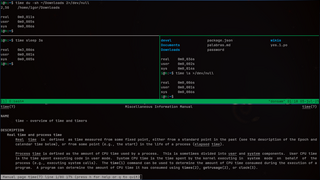 GNU time program for measuring CPU resource usage