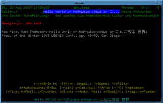 Full-screen easy to use Usenet newsreader
