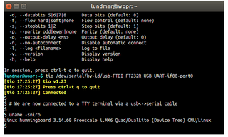 Terminal tty simple tio
