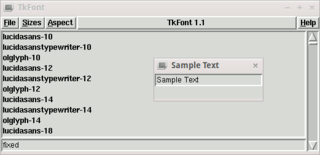 A different xfontsel for displaying fonts