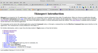 Tk application inspector for developing in Tcl