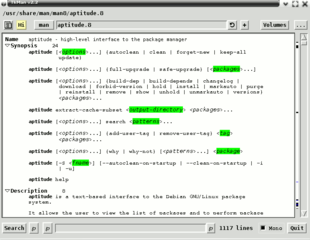 A graphical, hypertext manual page and Texinfo browser