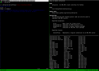 tmux in work
