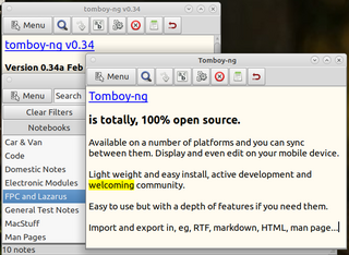 Tomboy Notes rewritten to ease installation and cross platform