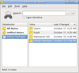 desktop note taking program using Wiki style links