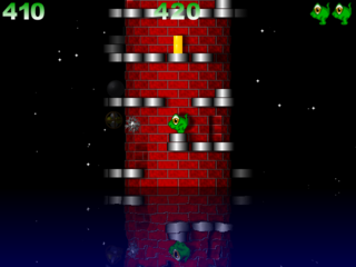 clone of the "Nebulus" game on old 8 and 16 bit machines