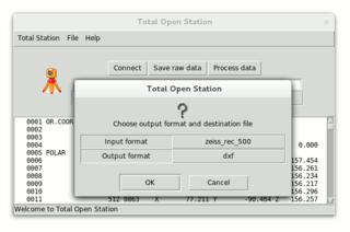 download and process data from total station devices