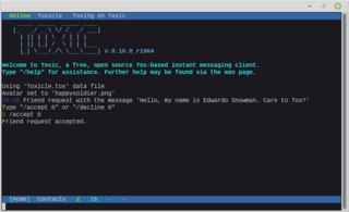 curses Tox based instant messenging client