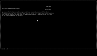 An ncurses-based presentation tool