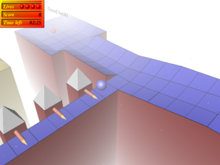 OpenGL-based game of steering a marble through a labyrinth
