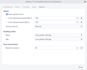 lightweight BitTorrent client (GTK+ interface)