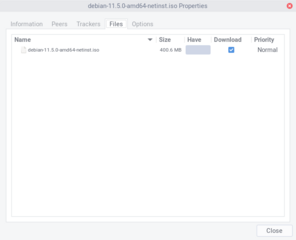 lightweight BitTorrent client (GTK+ interface)