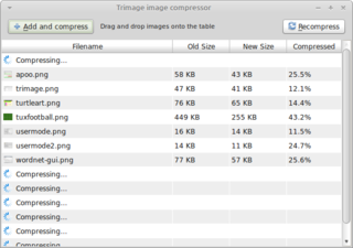 GUI and command-line interface to optimize image files