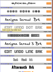 465 free TrueType fonts by Brian Kent