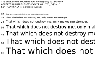 The Bitstream Vera family of free TrueType fonts