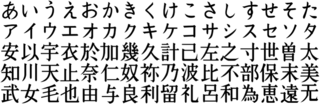 This font contain only japanese char