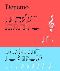 music notation symbol fonts for denemo
