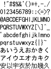 Sazanami Gothic Japanese TrueType font (legacy)