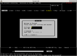 Initial configuration popup