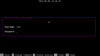 Graphical console greeter for greetd