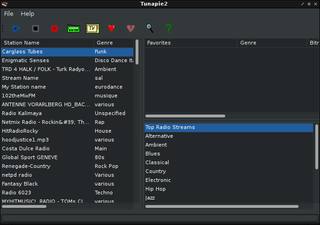 Lists audio and video streams from Shoutcast and Icecast