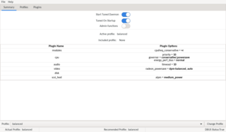 GTK+ GUI for tuned