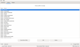 GTK+ GUI for tuned
