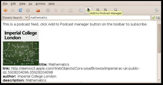 program to access media and podcasts from iTunes U