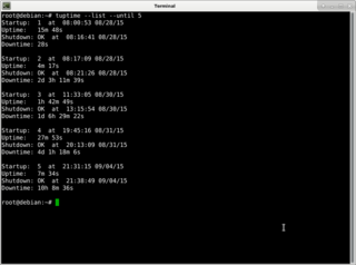 Tuptime list output