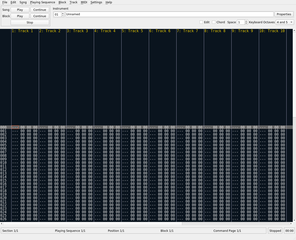 tracker style MIDI sequencer