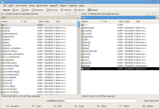 twin-panel (commander-style) file manager using GTK+ 2