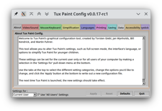 Configuration tool for Tux Paint