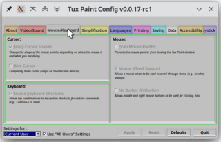 Configuration tool for Tux Paint