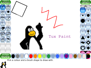 Paint program for young children