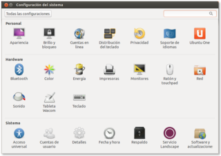 System Settings application for Ubuntu Touch