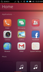 Ubuntu touch system
