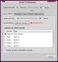 Ubuntu Studio's GNOME audio theme
