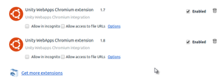 Unity WebApp extension for the chromium browser