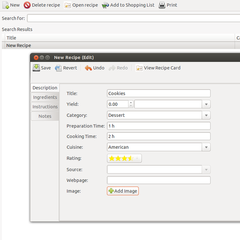 Gourmet Recipe Manager scope for Unity