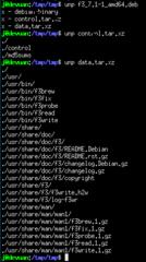 unpacking f3*.deb debian package, control.tar.xz and data.tar.xz