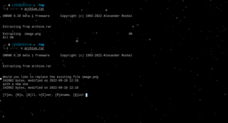 Unarchiver for .rar files (non-free version)