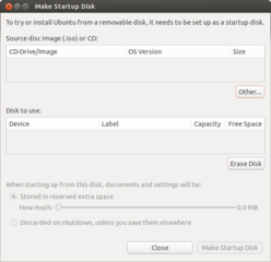 create a startup disk using a CD or disc image (for GNOME)