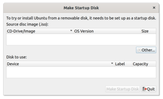 create a startup disk using a CD or disc image (for KDE)